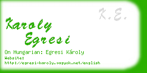 karoly egresi business card